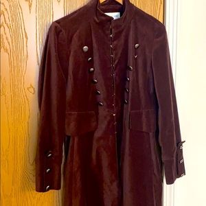 Military chocolate suede jacket